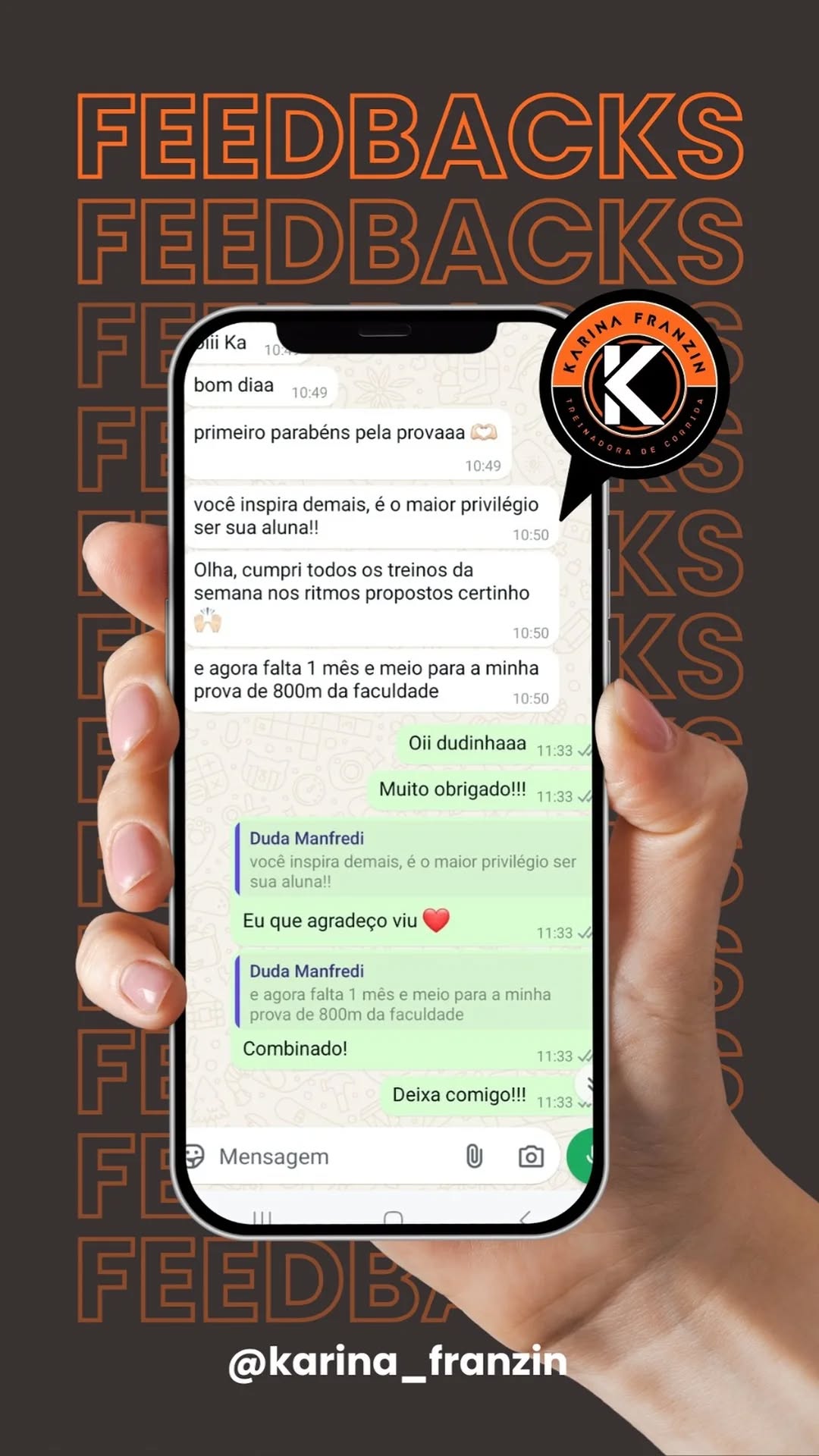 Avaliação positiva de assessoria de corrida online