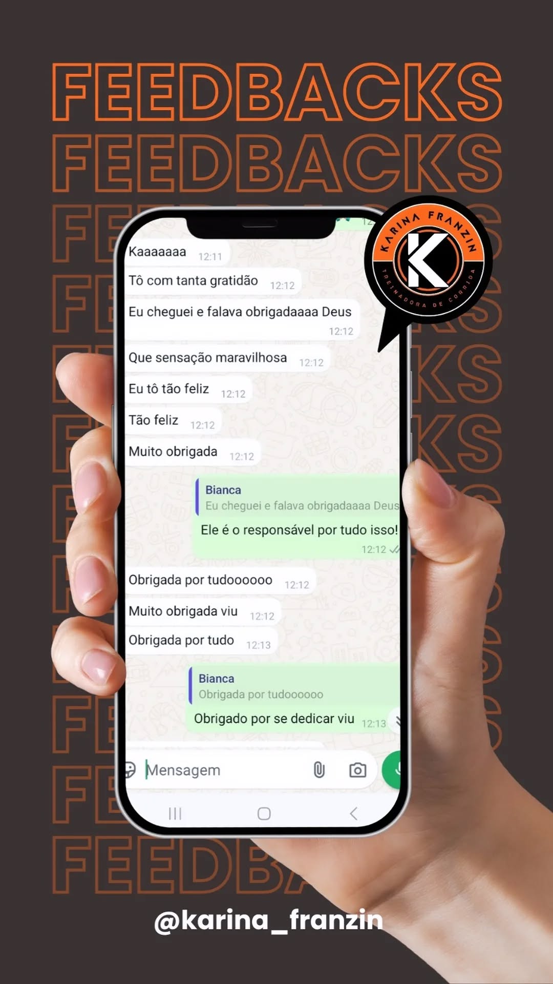 Comentário de aluno sobre planilhas de treino personalizadas